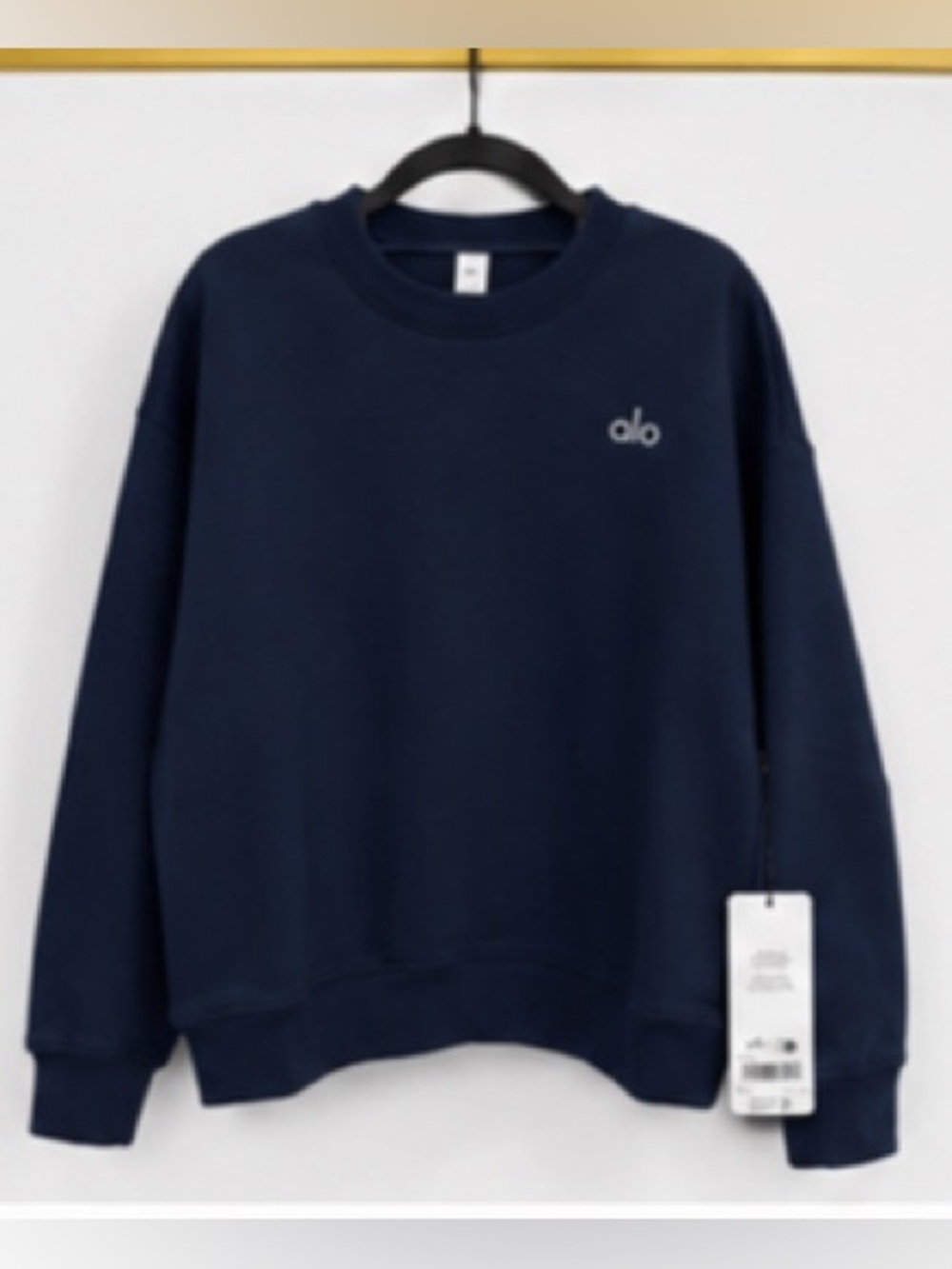 Navy Alo Sweater And Sweatpant Uncuffed Set - Picture 2 of 3